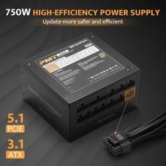 Nguồn Dark Flash PMT750 750W - 80 Plus Gold - BLACK