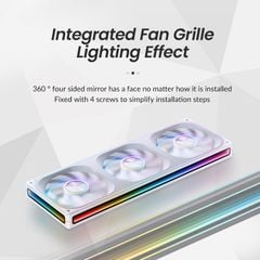 Quạt Fan case JONSBO ZA-360W | ZA-360WR LED ARGB - WHITE (CÁNH THUẬN / NGƯỢC)