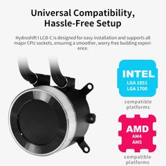 Tản nhiệt nước AIO Lian Li HydroShift II LCD-C 360TL - BLACK (ĐEN/KÈM 3 QUẠT)