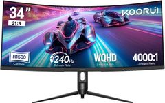 Màn Hình Cong Koorui G3441XC 240Hz (34 Inch, Curved 1500R, UHD 3440x1440P, VA, 240Hz, 1ms)