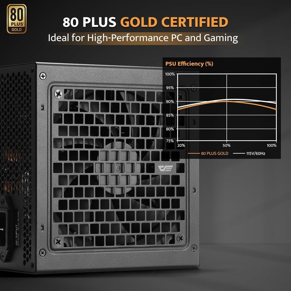 Nguồn Dark Flash PMT750 750W - 80 Plus Gold - BLACK