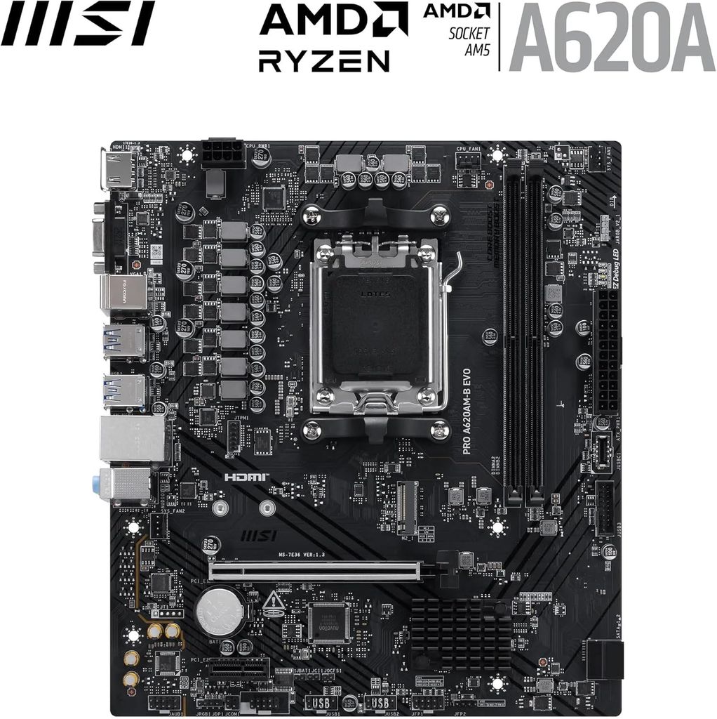 BO MẠCH CHỦ MAINBOARD MSI A620AM-B EVO