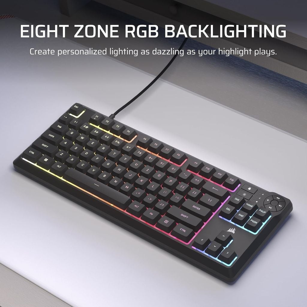 Bàn phím Corsair K55 CORE TKL RGB - BLACK