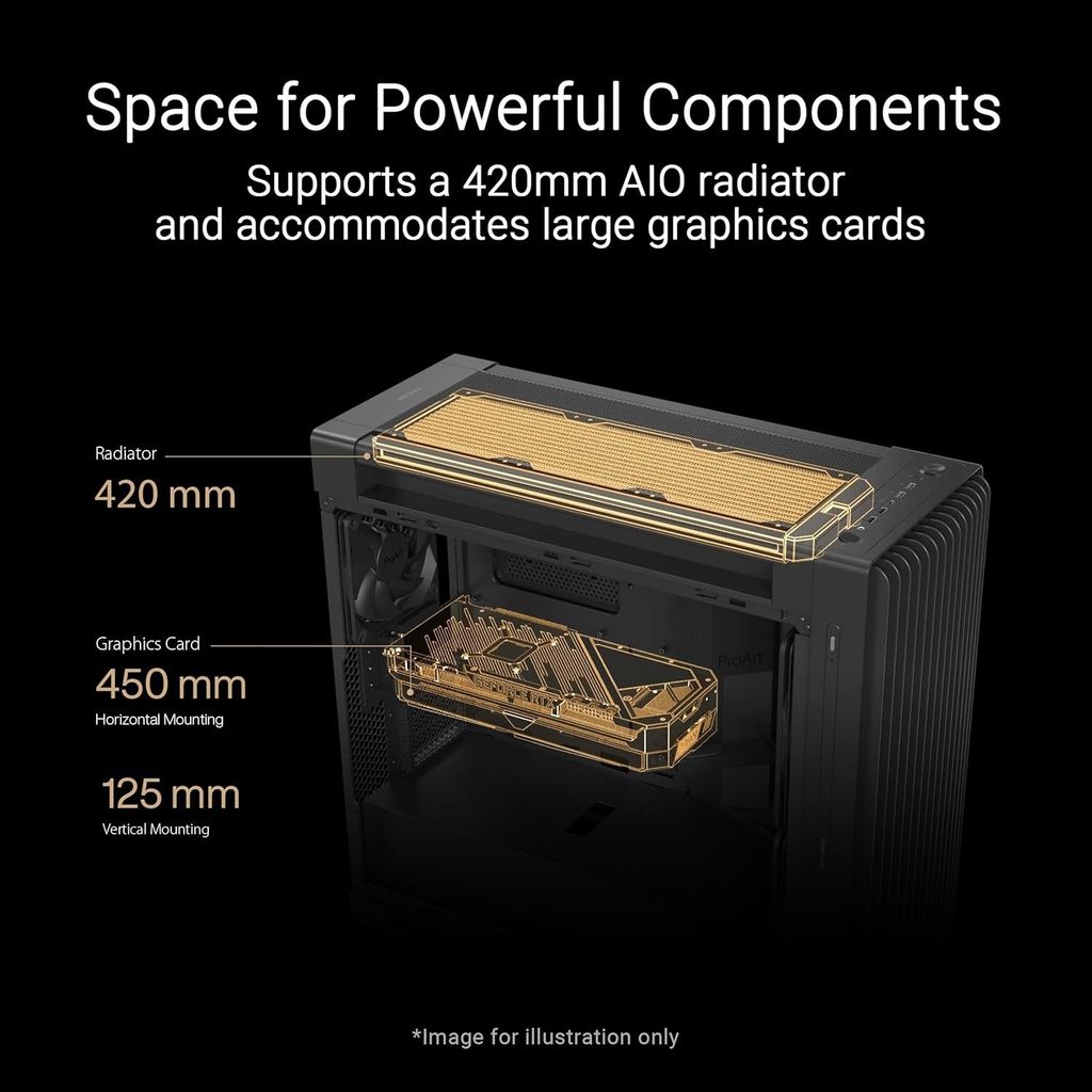 Vỏ Case ASUS PROART PA602 WOOD TG PWM - BLACK