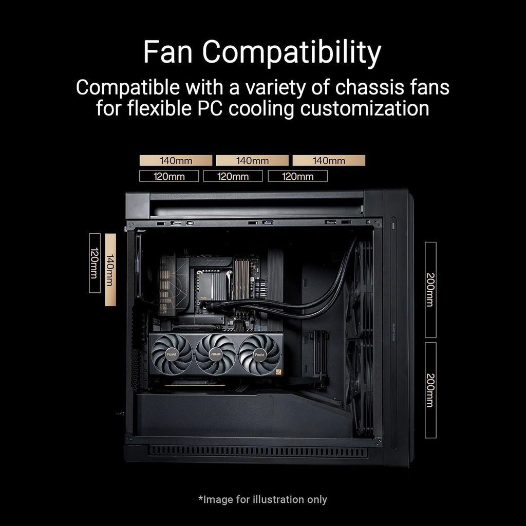 Vỏ Case ASUS PROART PA602 WOOD TG PWM - BLACK