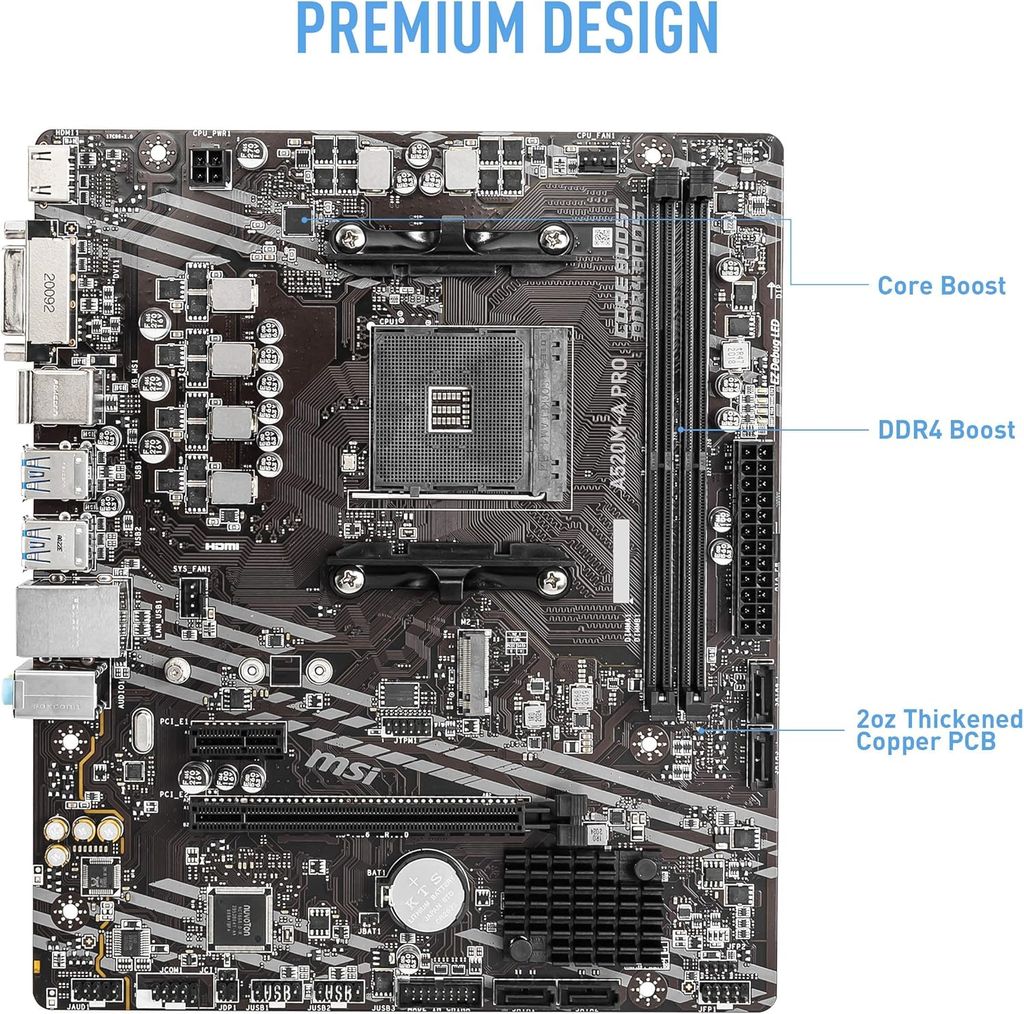 BO MẠCH CHỦ MAINBOARD MSI A520M-A PRO