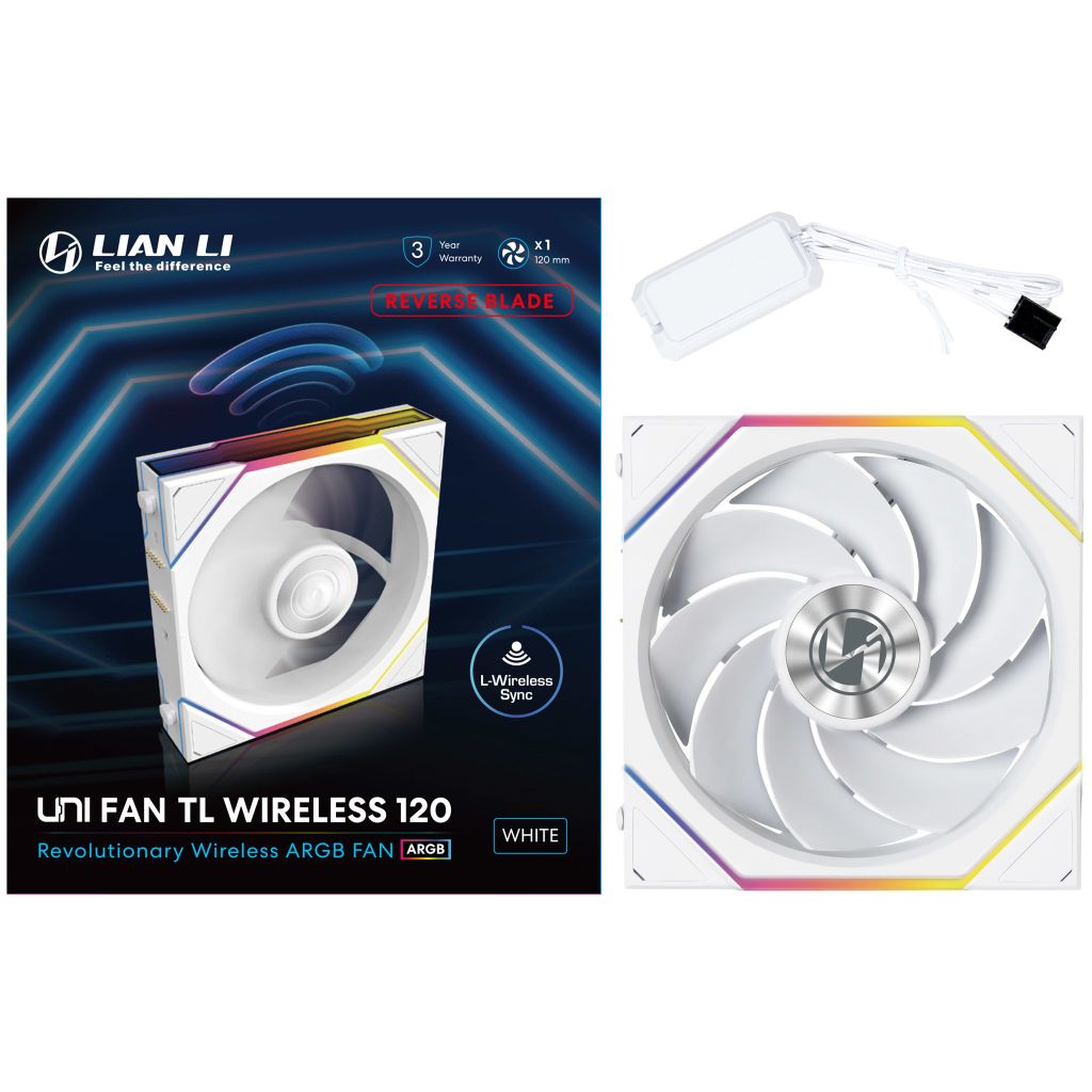 Fan Case LIAN LI UNI FAN TL WIRELESS 120 | REVERSE - WHITE (KHÔNG LCD/CÁNH NGƯỢC)