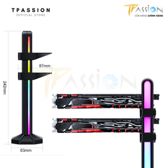 GIÁ ĐỠ COOLIQ VGA LED ARGB ĐỒNG BỘ MAINBOARD - BLACK