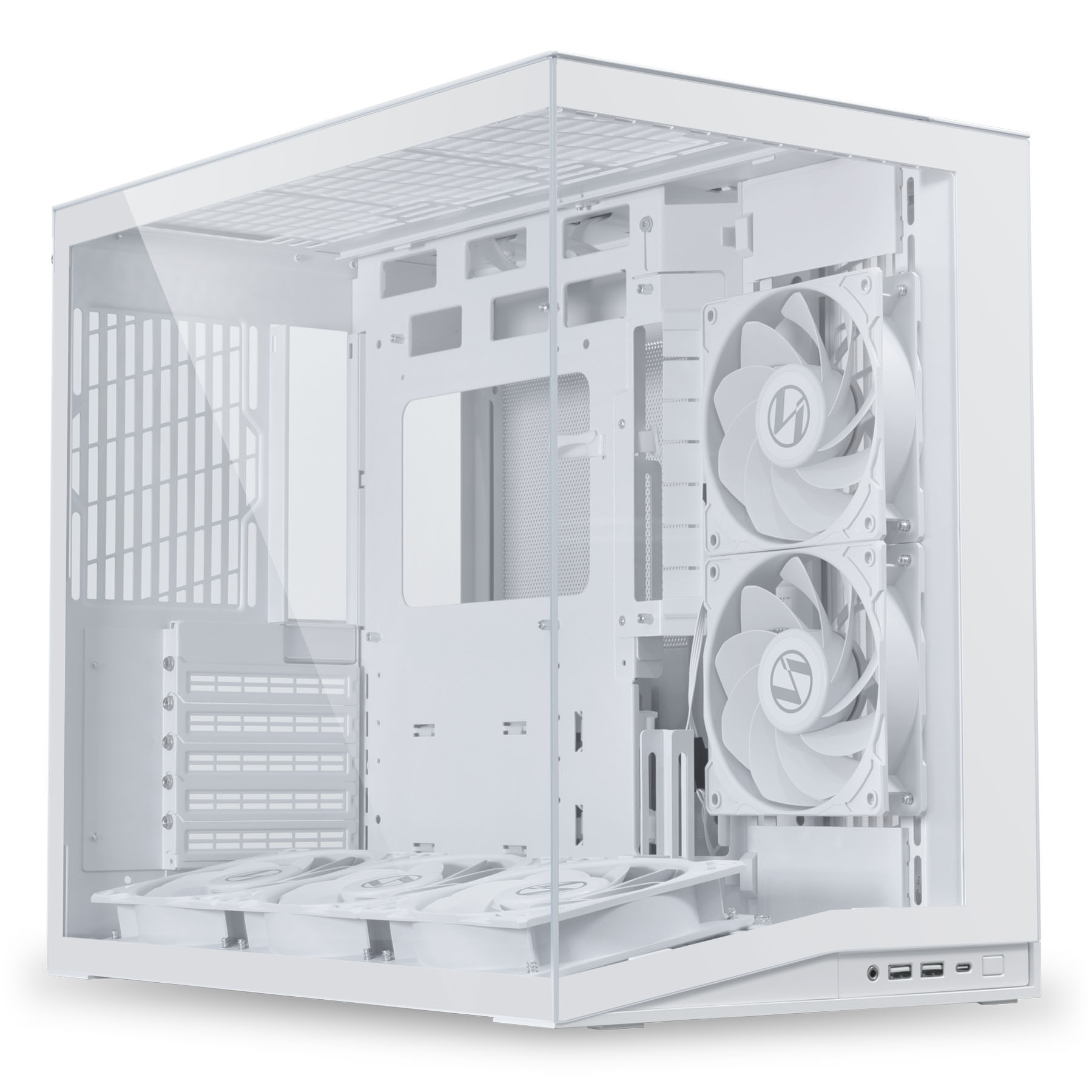 Vỏ Case Lian Li O11 Dynamic Mini V2 FLOW White (ATX/Mid Tower/Kèm
