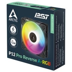 QUẠT TẢN NHIỆT ARCTIC P12 Pro Reverse A-RGB - BLACK ( CÁNH NGƯỢC)