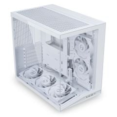 Vỏ Case Lian Li O11 Dynamic Mini V2 FLOW - White (ATX/Mid Tower/Kèm 5 quạt)