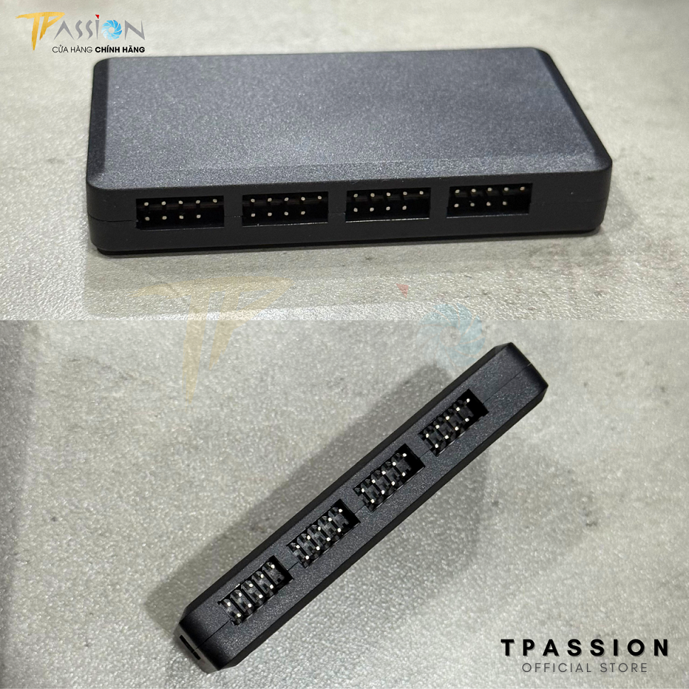 Hub chia USB Haiweishen UE05 - 1 ra 4 cổng 9 Pin USB 2.0 Mainboard có nguồn phụ SATA PSU