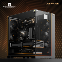 Vỏ case máy tính Thermalright TR - A70 VISION Tempered Glass - BLACK (ARGB, SCREEN LCD)