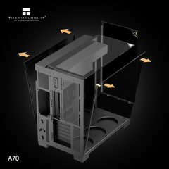 Vỏ case máy tính Thermalright TR - A70 Tempered Glass - BLACK (ATX / Micro-ATX / Mini-ITX)