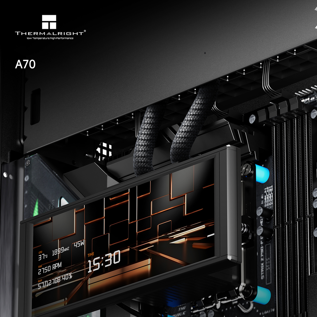 Vỏ case máy tính Thermalright TR - A70 Tempered Glass - BLACK (ATX / Micro-ATX / Mini-ITX)