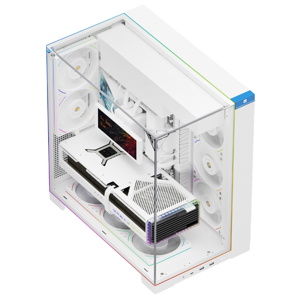 Vỏ case máy tính Thermalright TR-A70 ARGB Tempered Glass - WHITE (LED VIỀN ARGB)