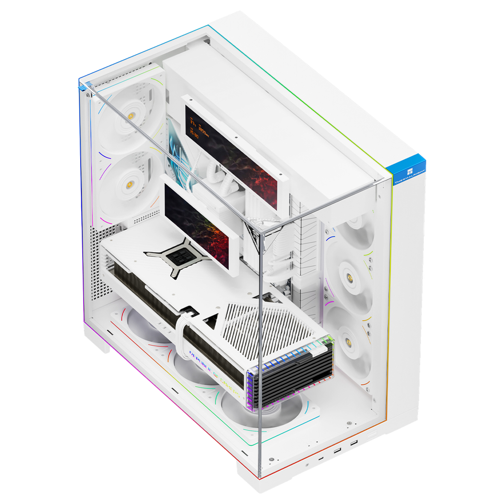 Vỏ case máy tính Thermalright TR - A70 VISION Tempered Glass - WHITE (ARGB, SCREEN LCD)