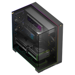 Vỏ case máy tính Thermalright TR - A70 VISION Tempered Glass - BLACK (ARGB, SCREEN LCD)