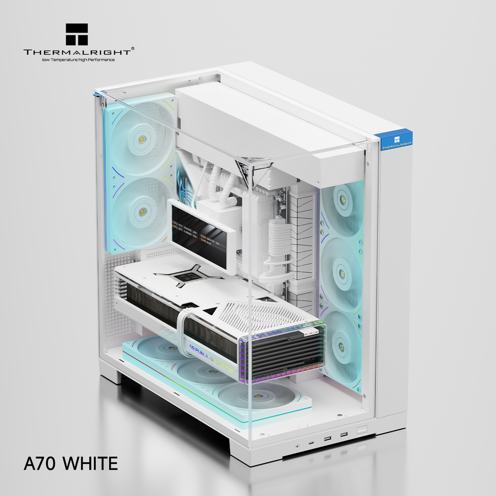Vỏ case máy tính Thermalright TR - A70 Tempered Glass - WHITE (ATX / Micro-ATX / Mini-ITX)
