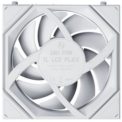 Bộ 3 fan case Lian Li Uni Fan TL LCD FLEX 120 Regular | Reversed Blade - WHITE (3 QUẠT/ CÓ LCD)