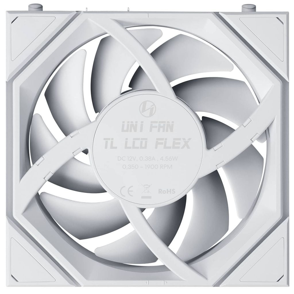Fan case UNI FAN TL LCD FLEX 1 PACK | REVERSE - WHITE (QUẠT LẺ 12CM)