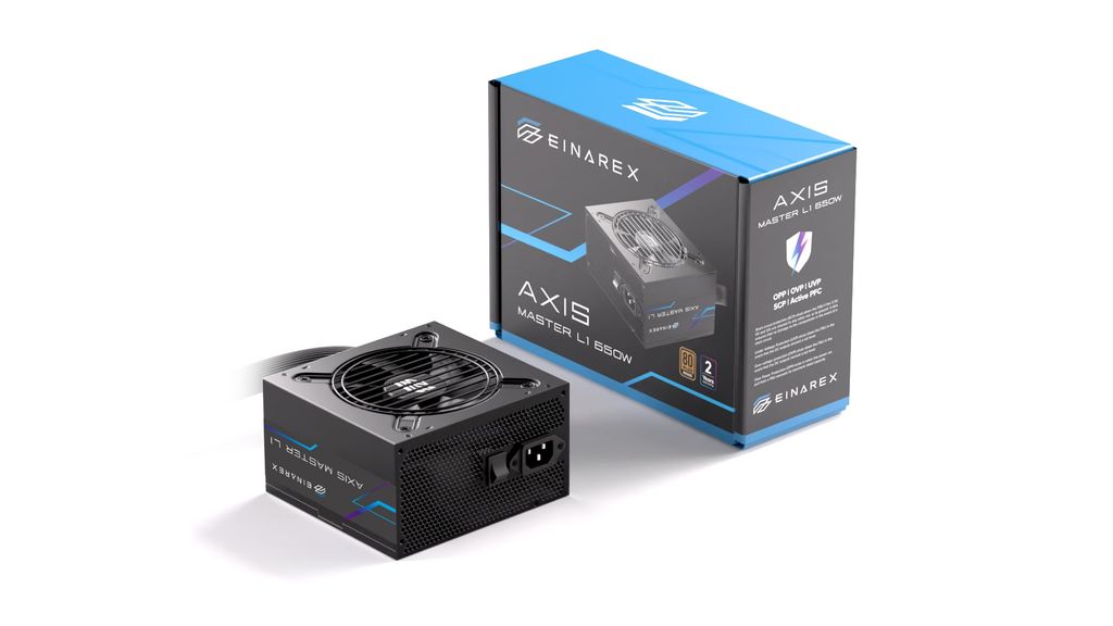 NGUỒN MÁY TÍNH EINAREX AXIS MASTER L1 650W 80Plus BRONZE - BLACK