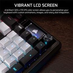 Bàn phím Corsair VANGUARD 96-MLX Pulse Dual Tone PBT-RGB - BLACK & WHITE