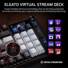 Bàn phím Corsair VANGUARD 96-MLX Pulse Dual Tone PBT-RGB - BLACK & WHITE