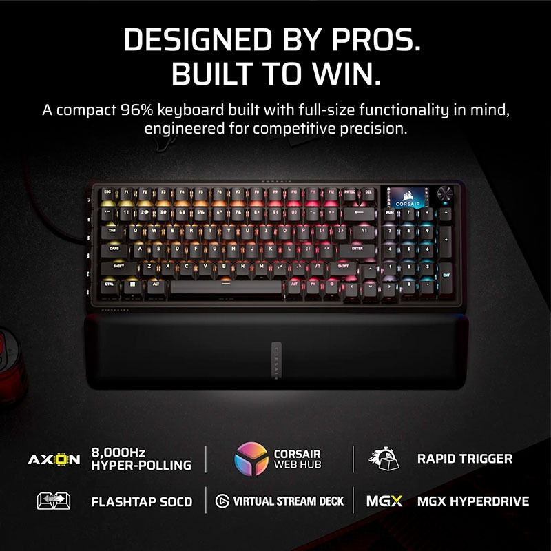 Bàn phím Corsair VANGUARD PRO 96-MGX Hyperdrive RGB - BLACK
