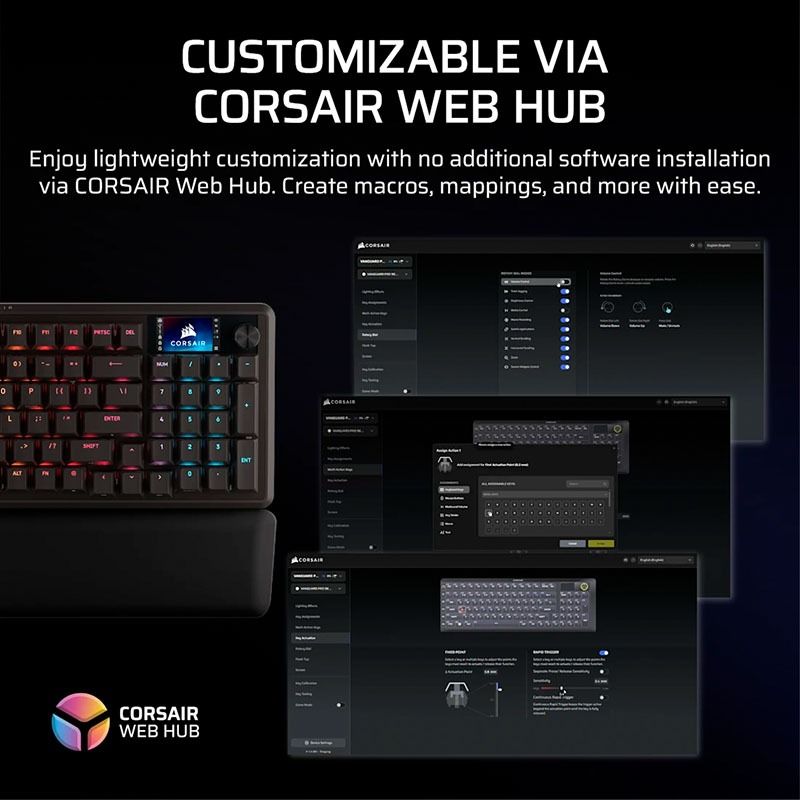 Bàn phím Corsair VANGUARD PRO 96-MGX Hyperdrive RGB - BLACK