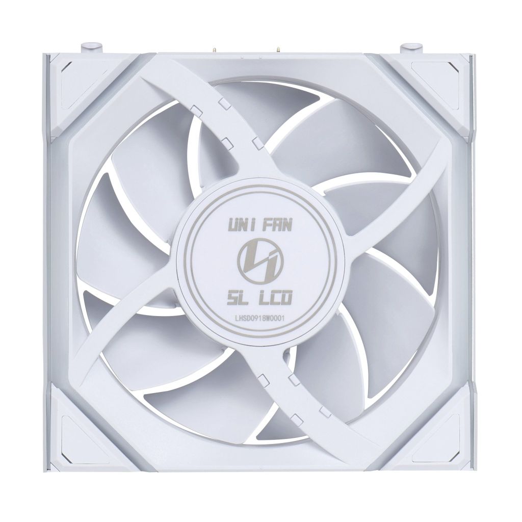Fan Case Lian Li Uni Fan SL Wireless LCD 120 | Single Pack - WHITE (1 quạt CÓ LCD)