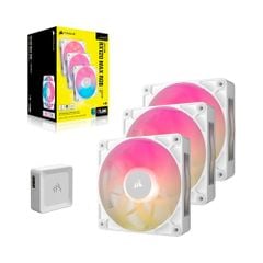 Bộ 3 Quạt Tản Nhiệt Fan Case Corsair iCUE LINK RX120 RGB MAX - WHITE