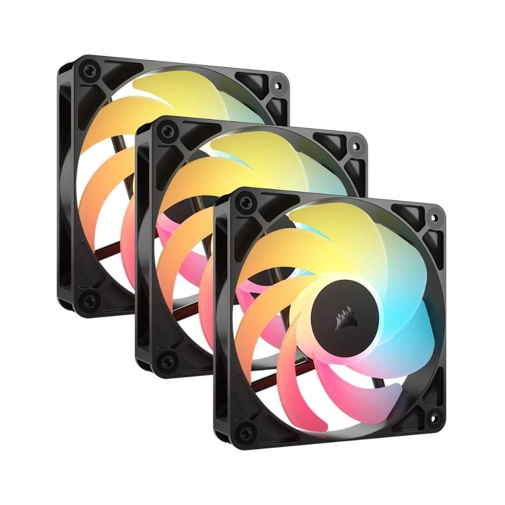 Bộ 3 Quạt Fan Case Corsair RS120-R ARGB - BLACK