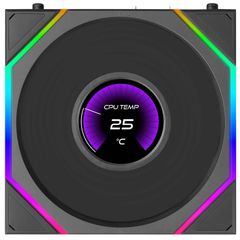 Bộ 3 fan case Lian Li Uni Fan TL FLEX LCD 120 REGULAR | REVERSED BLADE - BLACK (Quạt LCD 12cm)
