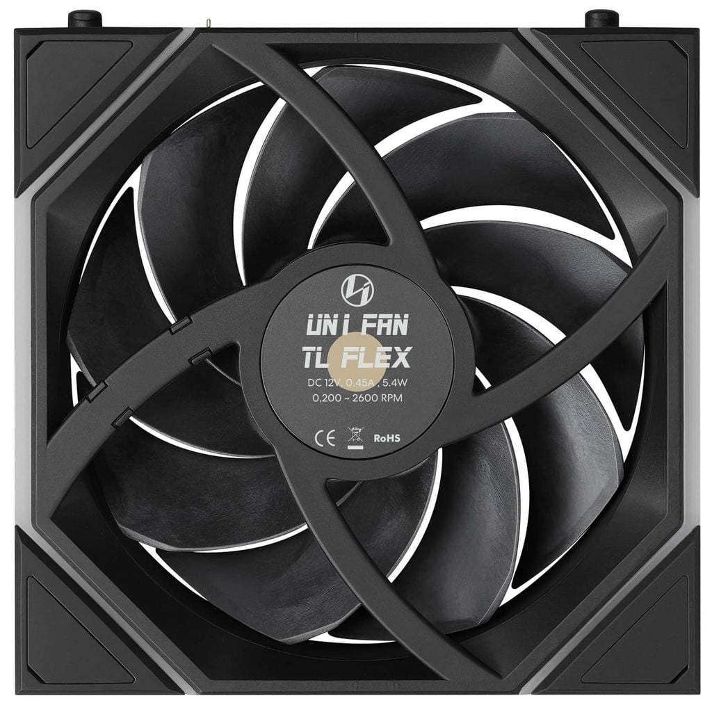 Bộ 3 quạt fan case UNI FAN TL FLEX 3 PACK | REVERSE - BLACK (3 QUẠT/ KHÔNG LCD)