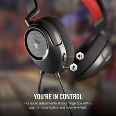 Tai nghe Corsair HS35 V2 BLUE - BLACK