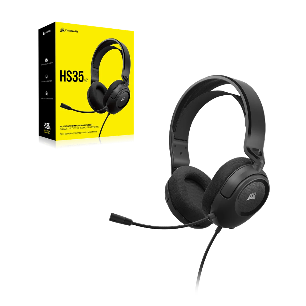 Tai nghe Corsair HS35 V2 Carbon - BLACK