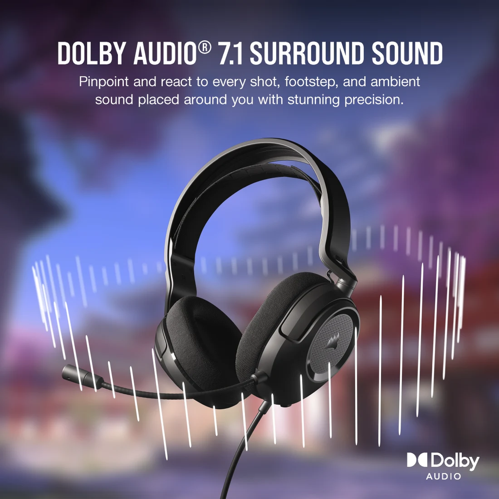Tai nghe Corsair HS35 Surround V2 Carbon - BLACK