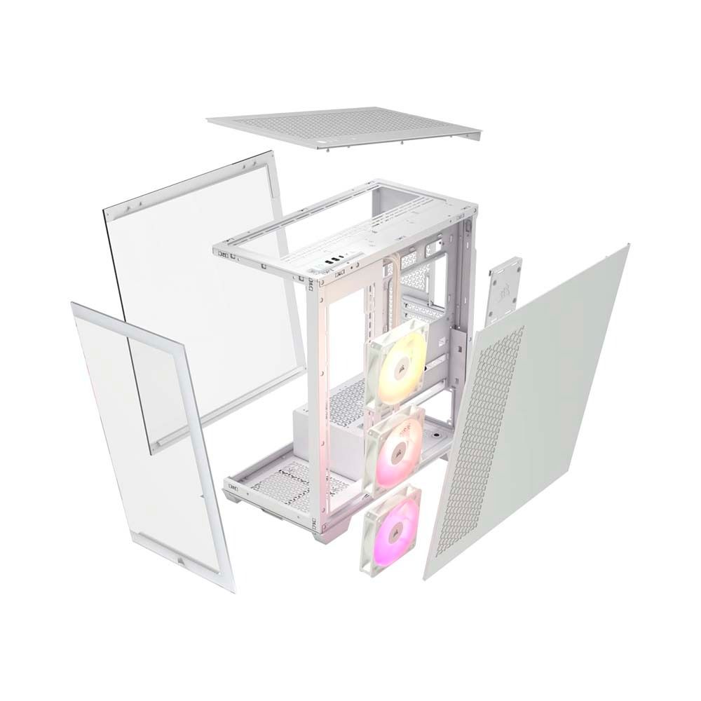 Vỏ Case máy tính Corsair 3500X Tempered Glass Mid-Tower RGB - WHITE