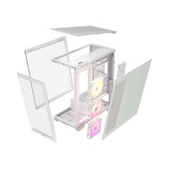 Vỏ Case máy tính Corsair 3500X Tempered Glass Mid-Tower RGB - WHITE