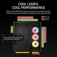 Vỏ Case máy tính Corsair 3500X Tempered Glass Mid-Tower LX-R RGB iCUE LINK - BLACK