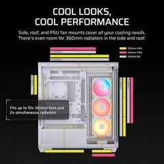 Vỏ Case máy tính Corsair 3500X Tempered Glass Mid-Tower LX-R RGB iCUE LINK - WHITE
