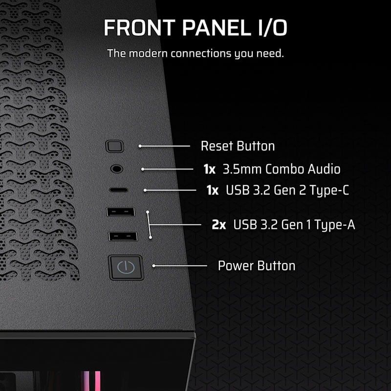 Vỏ Case máy tính Corsair 3500X Tempered Glass Mid-Tower RS-R RGB - BLACK