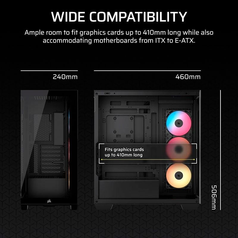 Vỏ Case máy tính Corsair 3500X Tempered Glass Mid-Tower RS-R RGB - BLACK