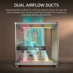 Vỏ Case máy tính Corsair AIR 5400 Tempered Glass Mid-Tower LX-R RGB iCUE LINK - WHITE