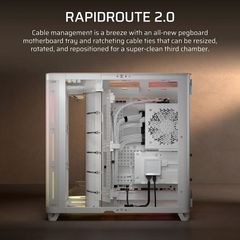 Vỏ Case máy tính Corsair AIR 5400 Tempered Glass Mid-Tower LX-R RGB iCUE LINK - WHITE