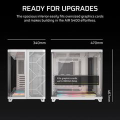 Vỏ Case máy tính Corsair AIR 5400 Tempered Glass Mid-Tower LX-R RGB iCUE LINK - WHITE