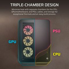 Vỏ Case máy tính Corsair AIR 5400 Tempered Glass Mid-Tower LX-R RGB iCUE LINK - BLACK