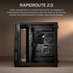 Vỏ Case máy tính Corsair AIR 5400 Tempered Glass Mid-Tower LX-R RGB iCUE LINK - BLACK