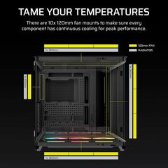 Vỏ Case máy tính Corsair AIR 5400 Tempered Glass Mid-Tower LX-R RGB iCUE LINK - BLACK